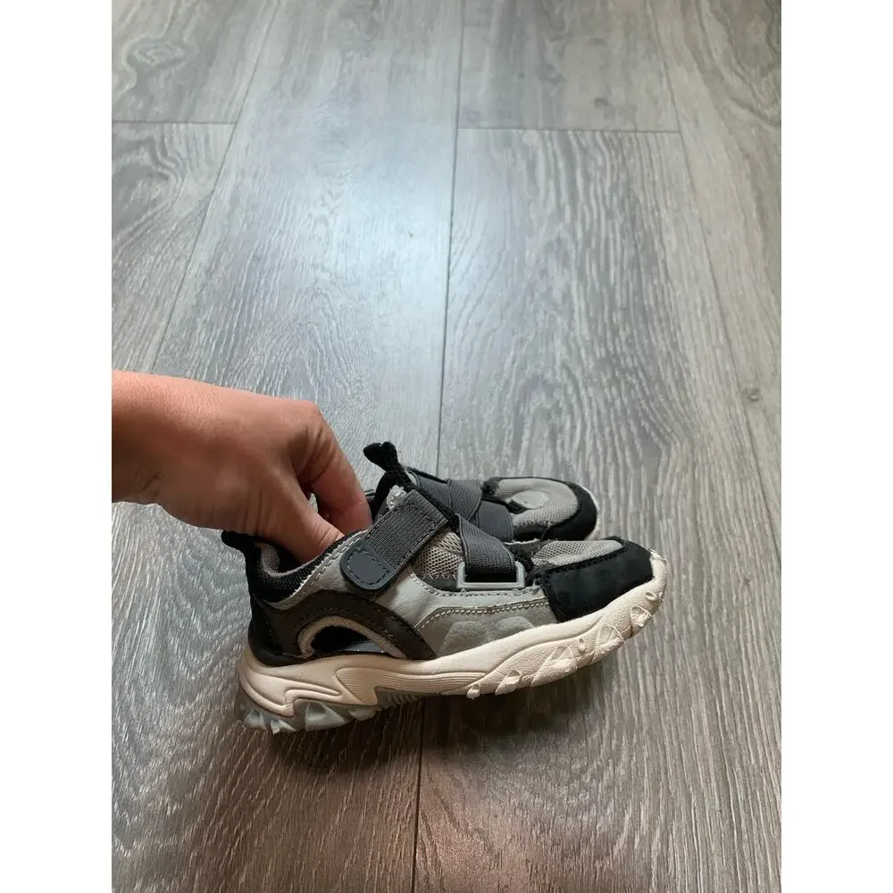 ZARA Baby’s Open Technical Gray Sneakers Shoes Size 7